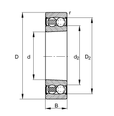 {(dio)S 2213-K-2RS-TVH-C3, (j) DIN 630 (bio)(zhn)Ҫߴ, FF 1:12ɂ(c)ܷ
