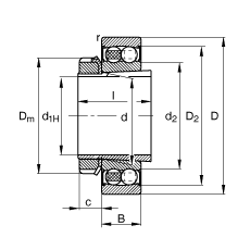 {(dio)S 2209-K-2RS-TVH-C3 + H309, (j) DIN 630  DIN 5415 (bio)(zhn)Ҫߴ, F׺;oɂ(c)ܷ