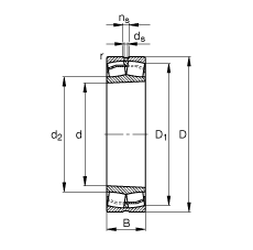 {(dio)ĝLS 22216-E1-K, (j) DIN 635-2 (bio)(zhn)Ҫߴ, FF 1:12